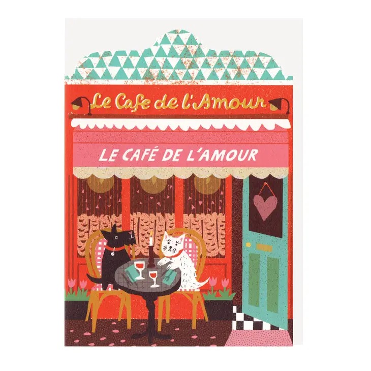Love Cafe Die Cut Card - Printed Peanut image 1