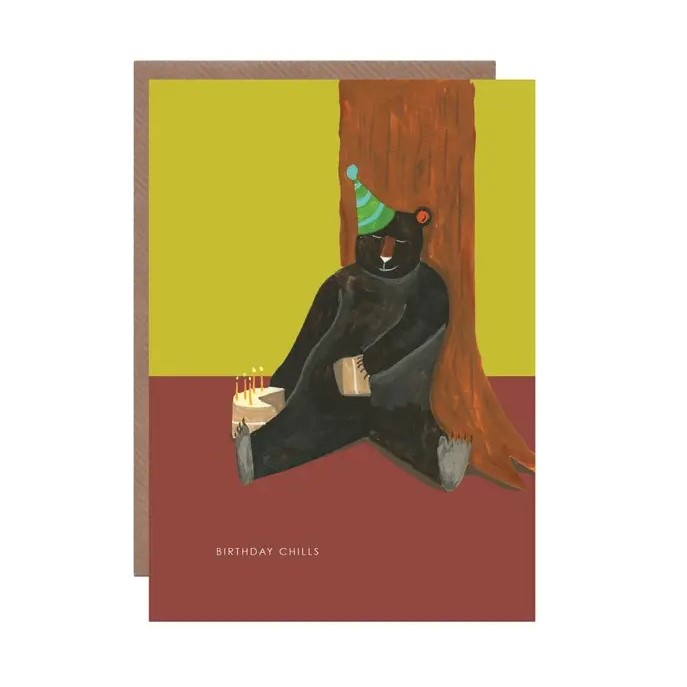 Birthday Chills Bear Card - Hutch Cassidy image 1