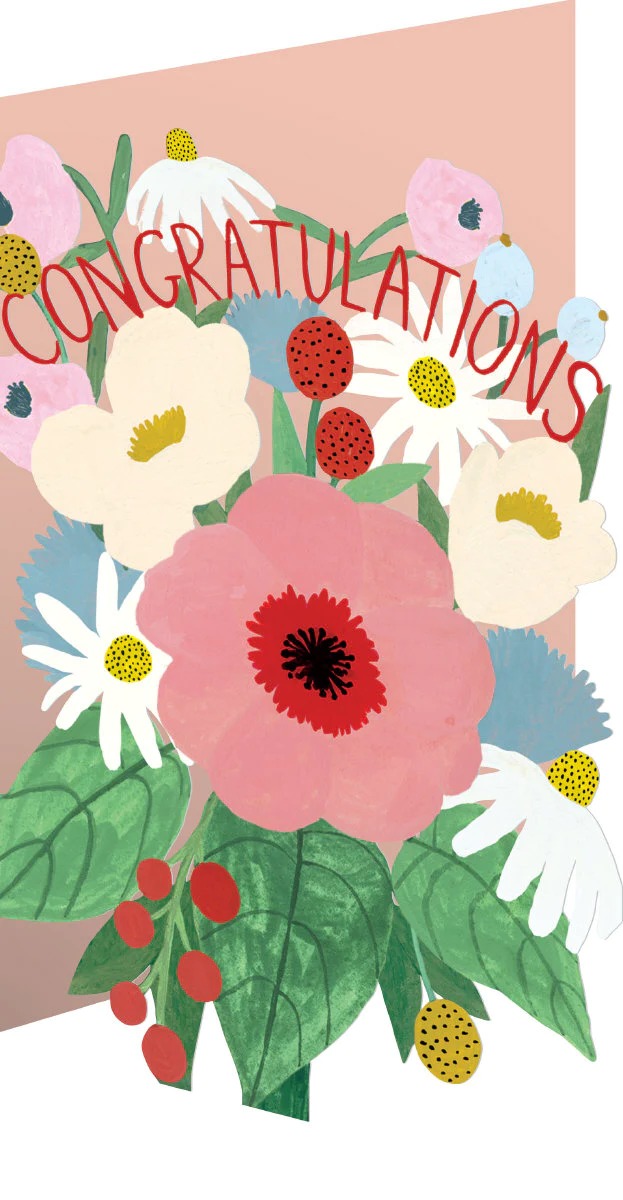 Congratulations Pink Flower - Roger La Borde image 1