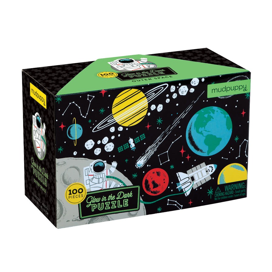 Outer Space Glow in The Dark Puzzle - Abrams & Chronicle image 1