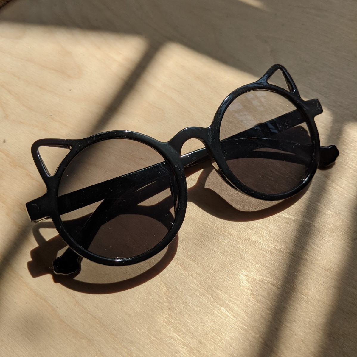 Kids Sunglasses - Black with Cat Ears image 1