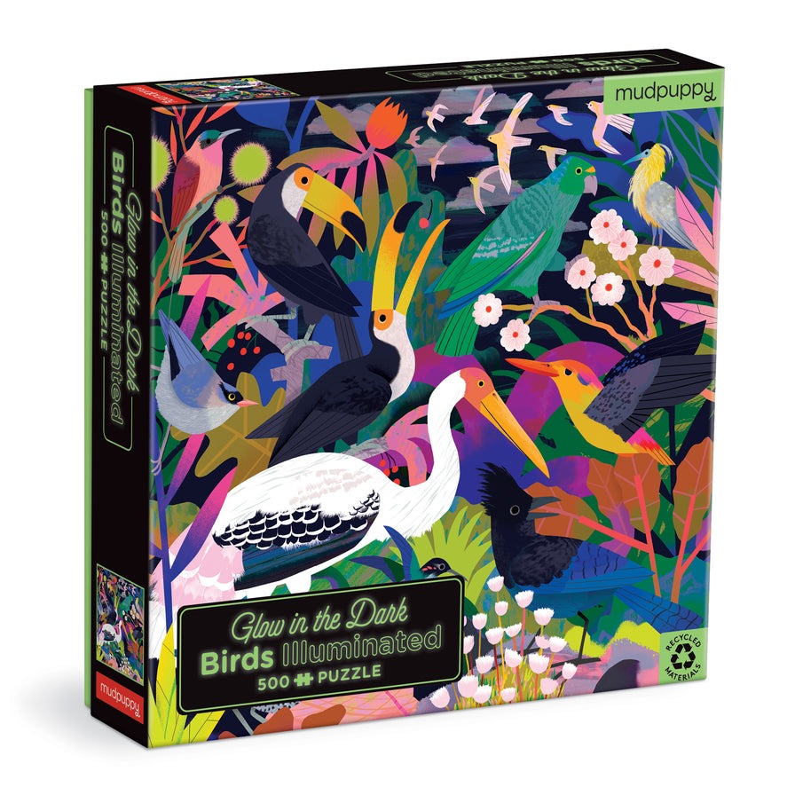 Glow in the Dark Puzzle - Birds Illuminated - Abrams & Chronicle image 1
