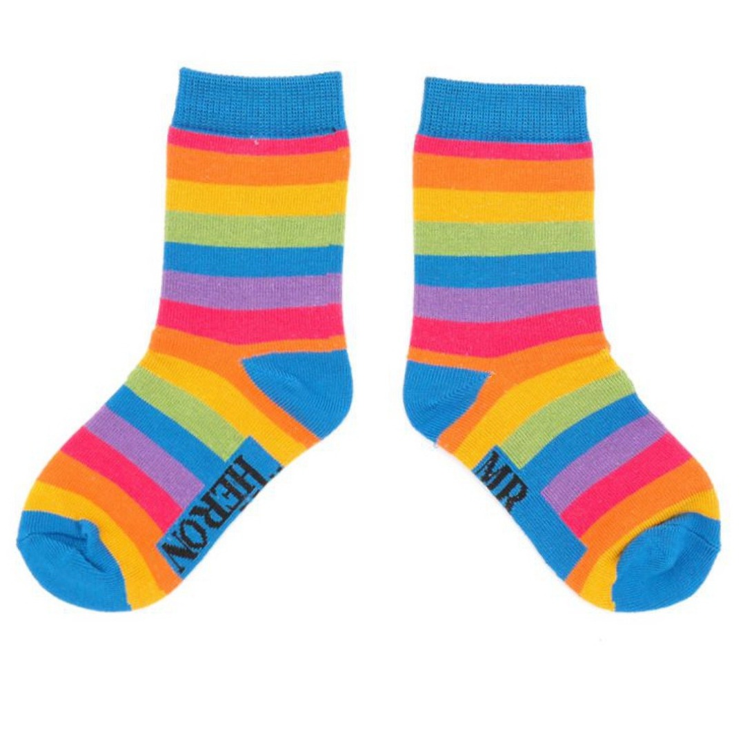 Rainbow Stripes Socks 4-6 Years - Miss Sparrow image 1