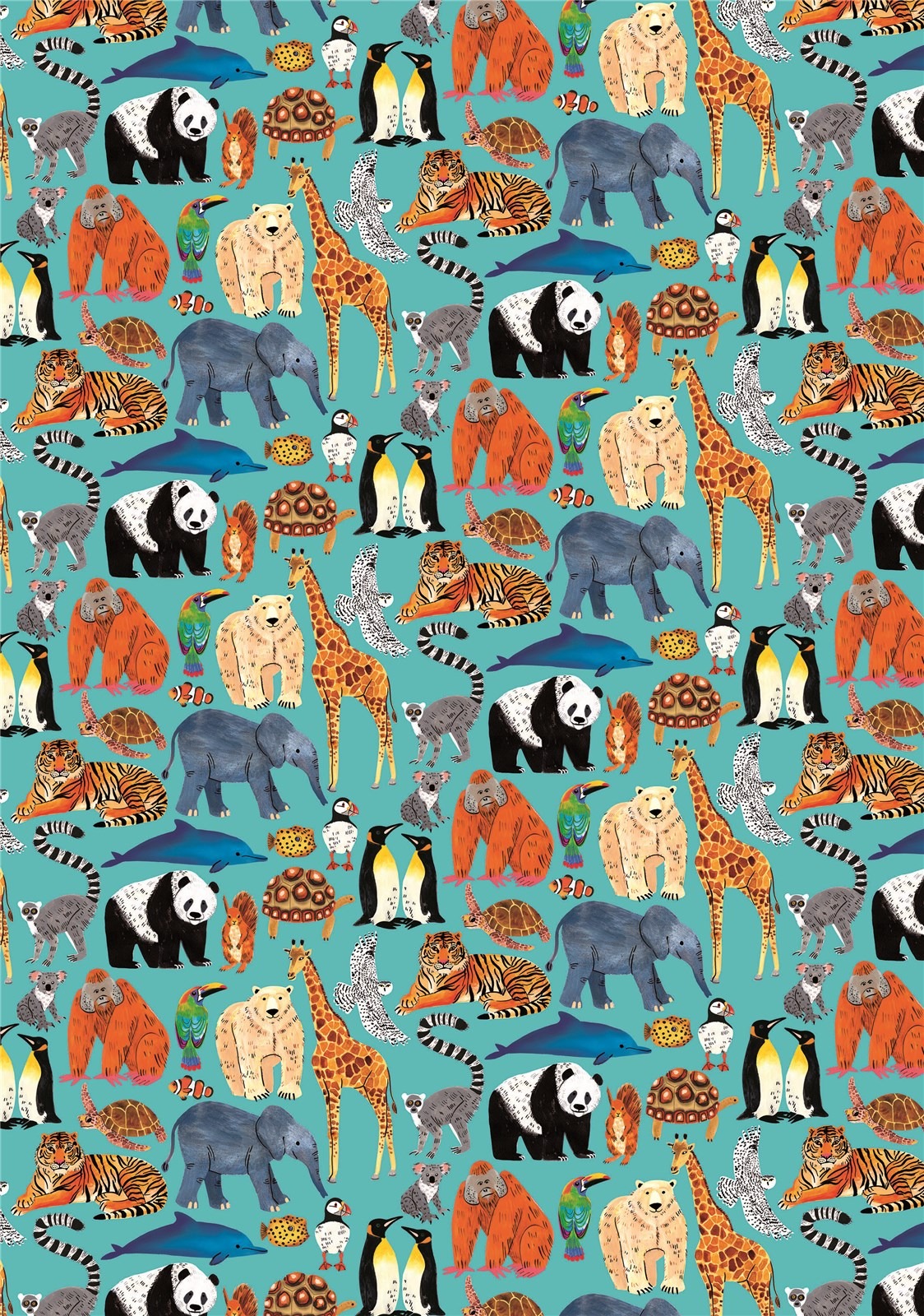 Animal Patterns Gift Wrap - Earlybird Designs image 1