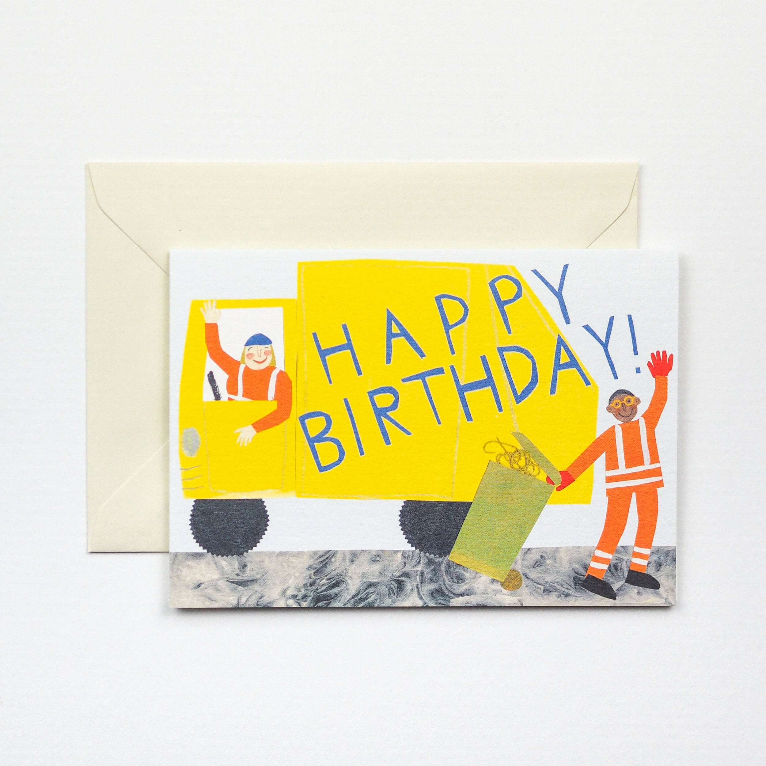 Happy Birthday Bin Lorry Card - Hadley image 1