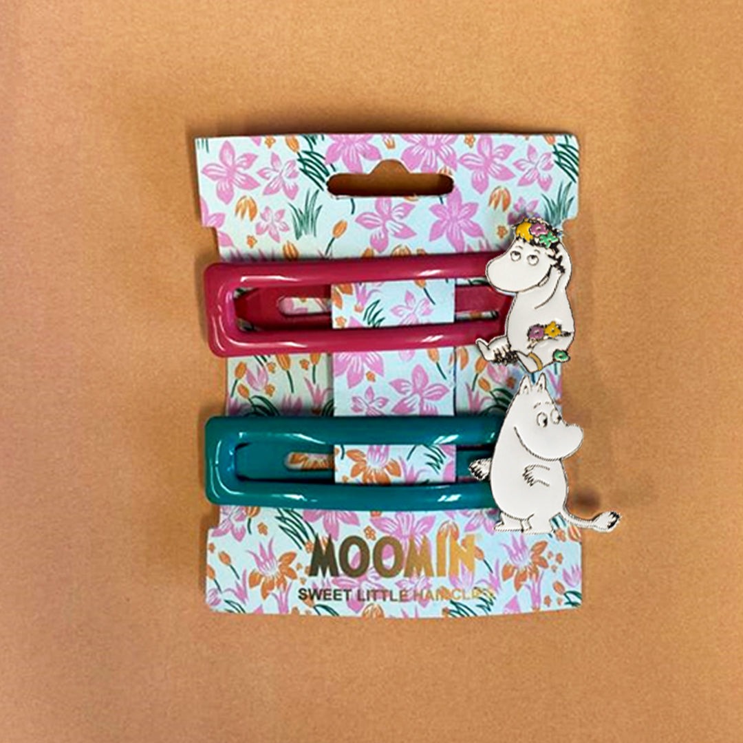 Moomin Hair Clips - Pink and Turquoise - House of Disaster image 1