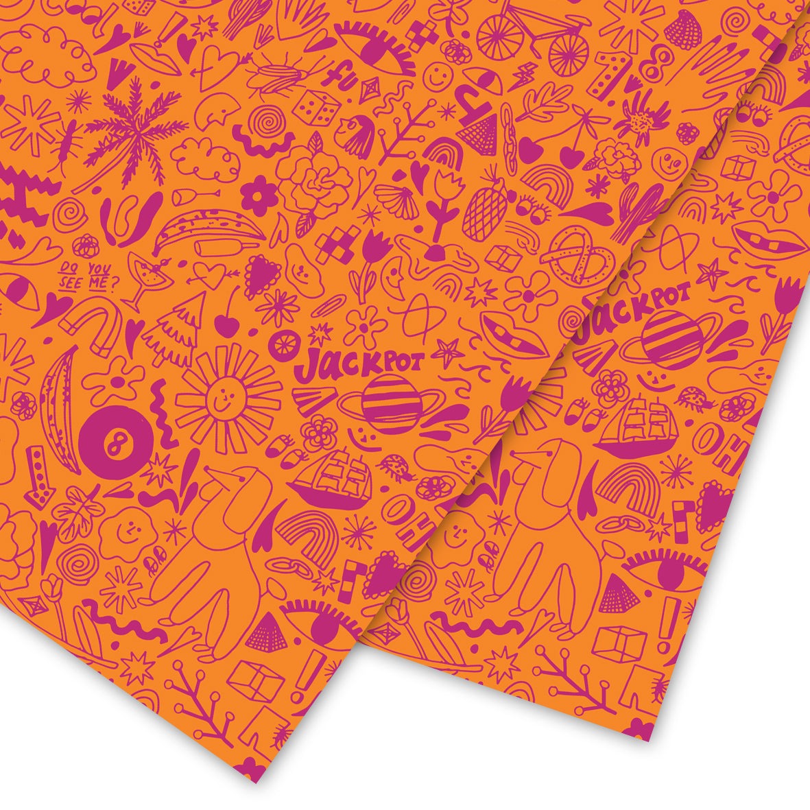 Orange Pink Doodle Wrap image 1