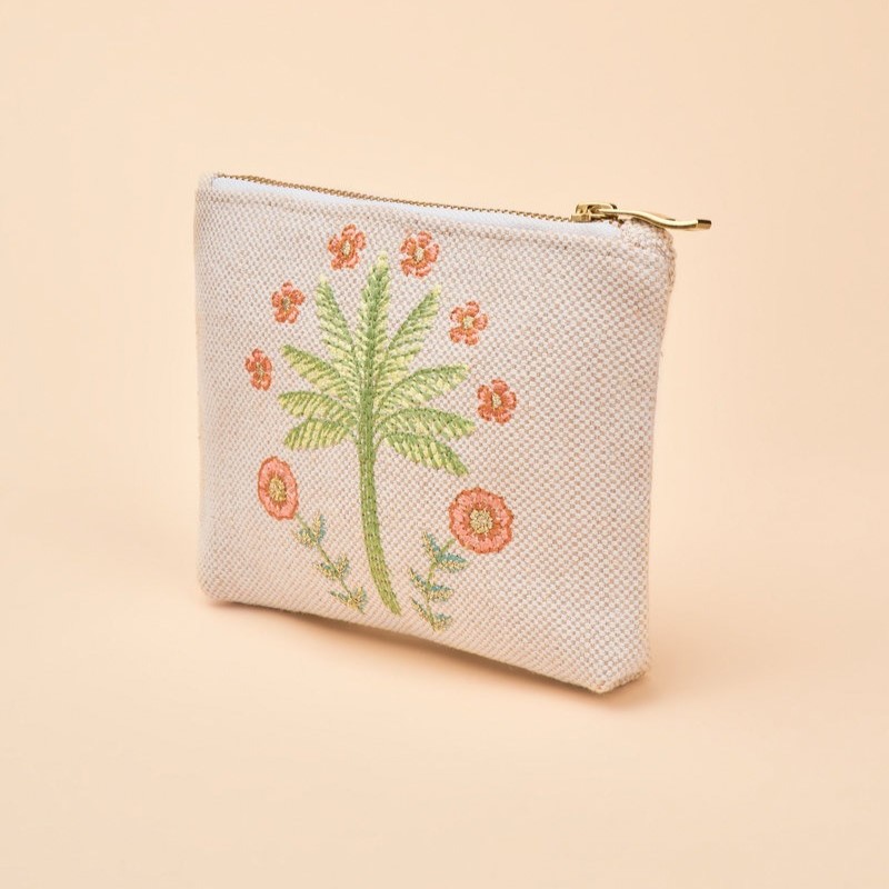 Mini Zip Pouch - Paradise Palms - Powder image 1