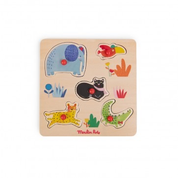 Animal Peg Puzzle Les Toupitis - Moulin Roty image 1