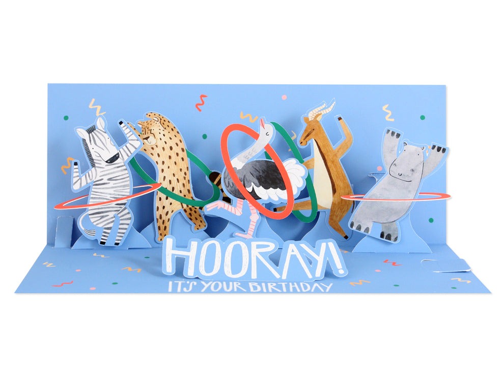 Hooray Hula Hoop Layered Greeting Card - Ohh Deer image 1