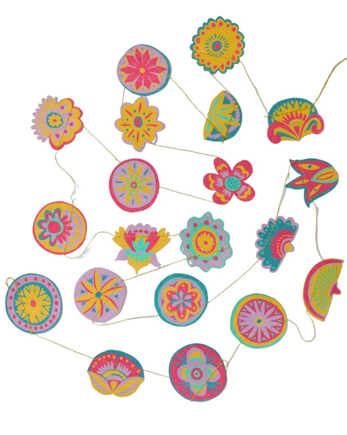 Bright Midsommar Sewn Garland - East End Press image 2