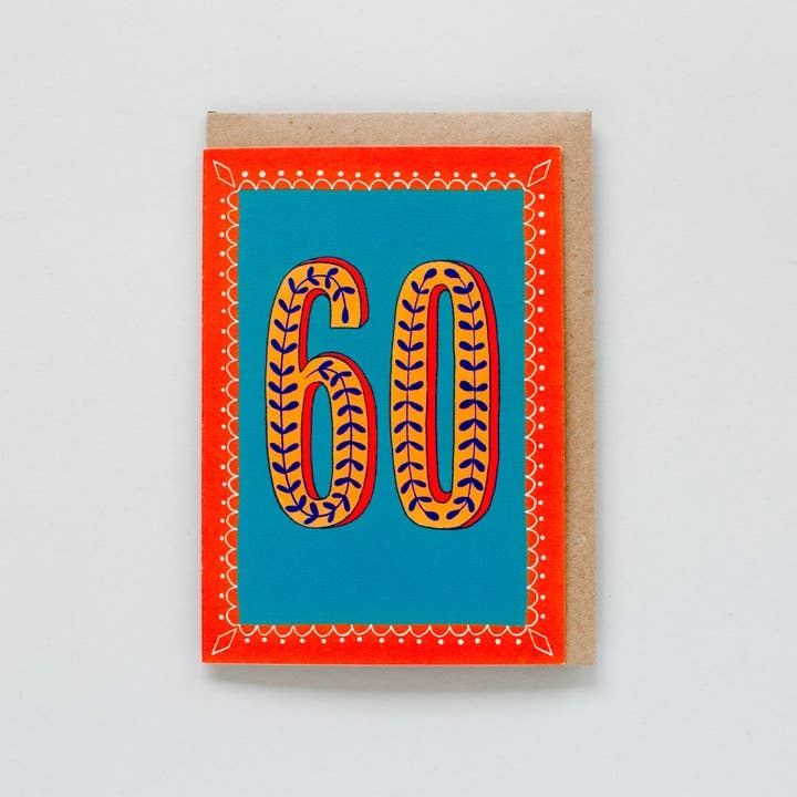 Age 60 Floral Birthday Card - Maggie image 1