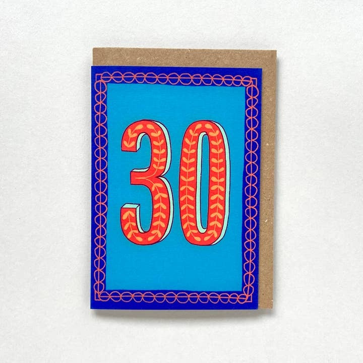 Age 30 Floral Birthday Card - Maggie image 1