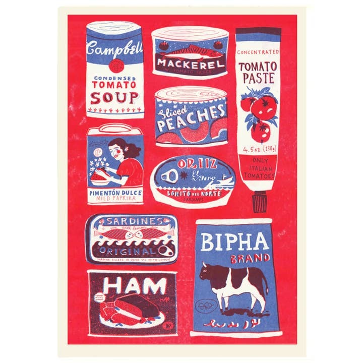 Red Tins Collection A3 Print - Printed Peanut image 1