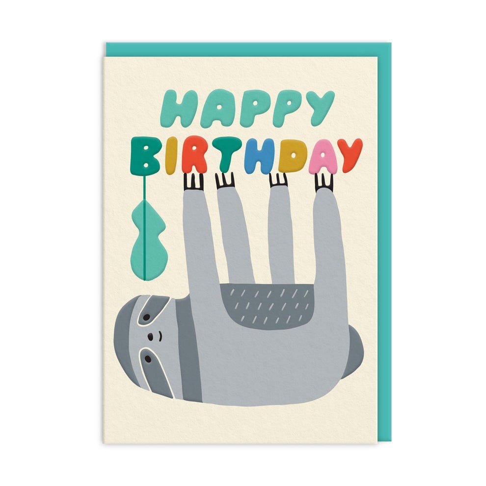 Sloth Happy Birthday - Ohh Deer image 1