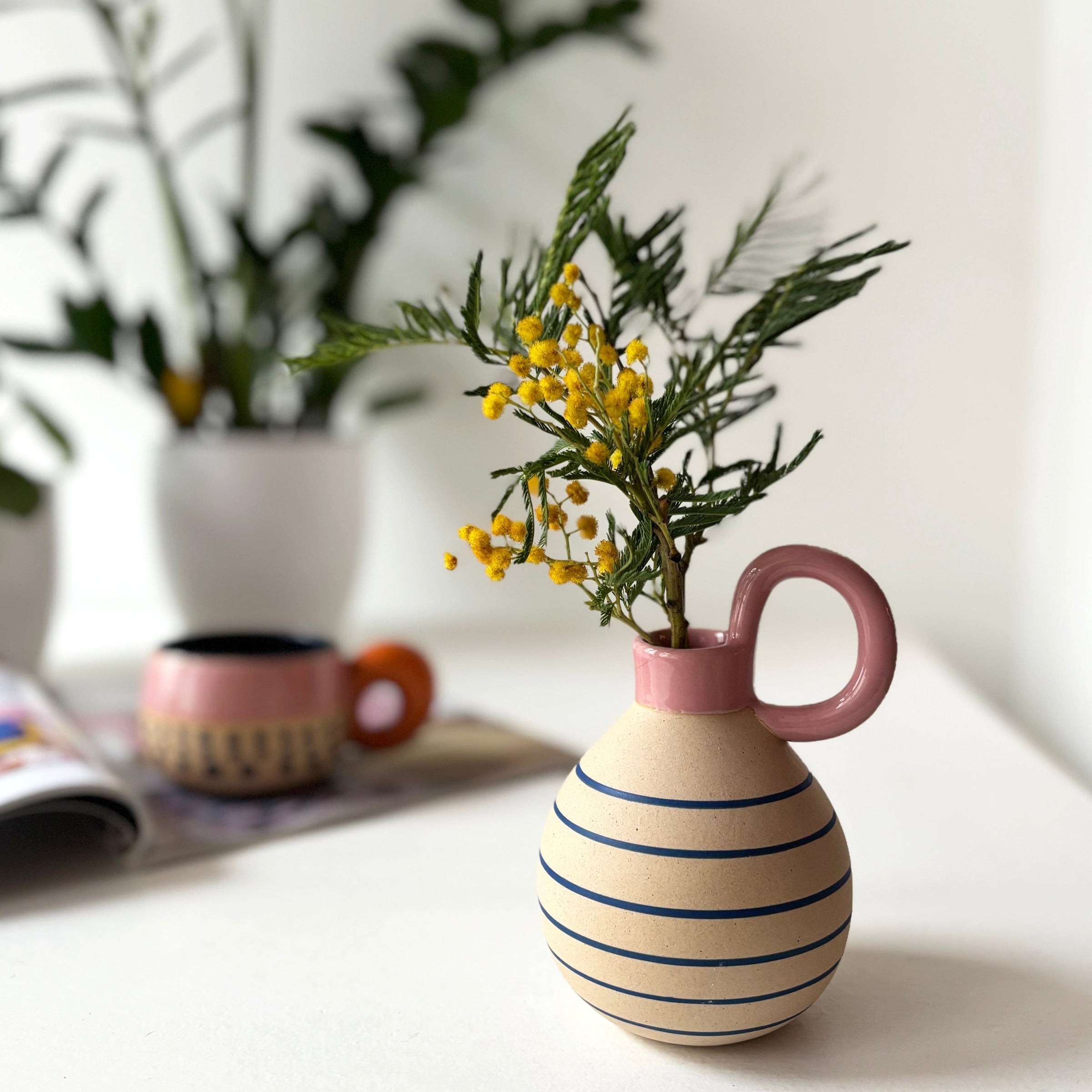 Stripy Pink Bloc Vase - House of Disaster image 1