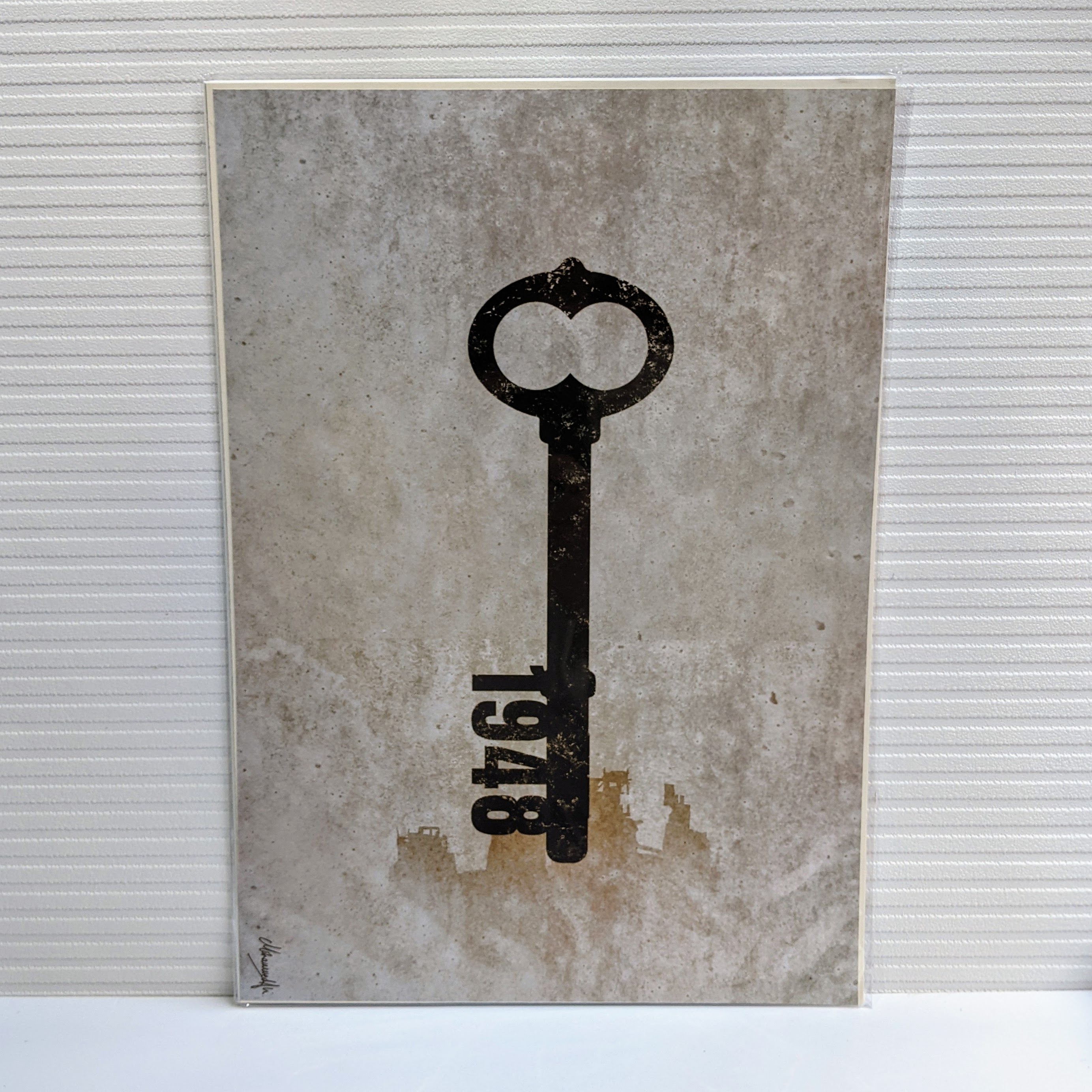 Concrete Palestinian Key A3 Print image 1