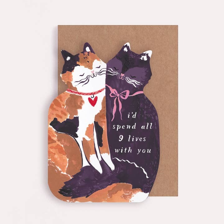 Nine Lives Cats Card - Sister Paper Co image 1