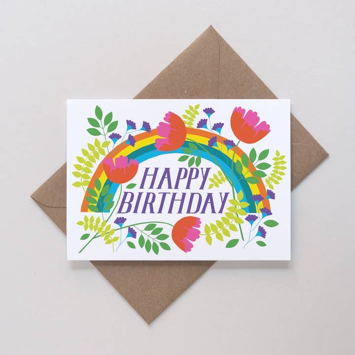 Birthday Blooms - Rainbow Card - Printer Johnson image 1