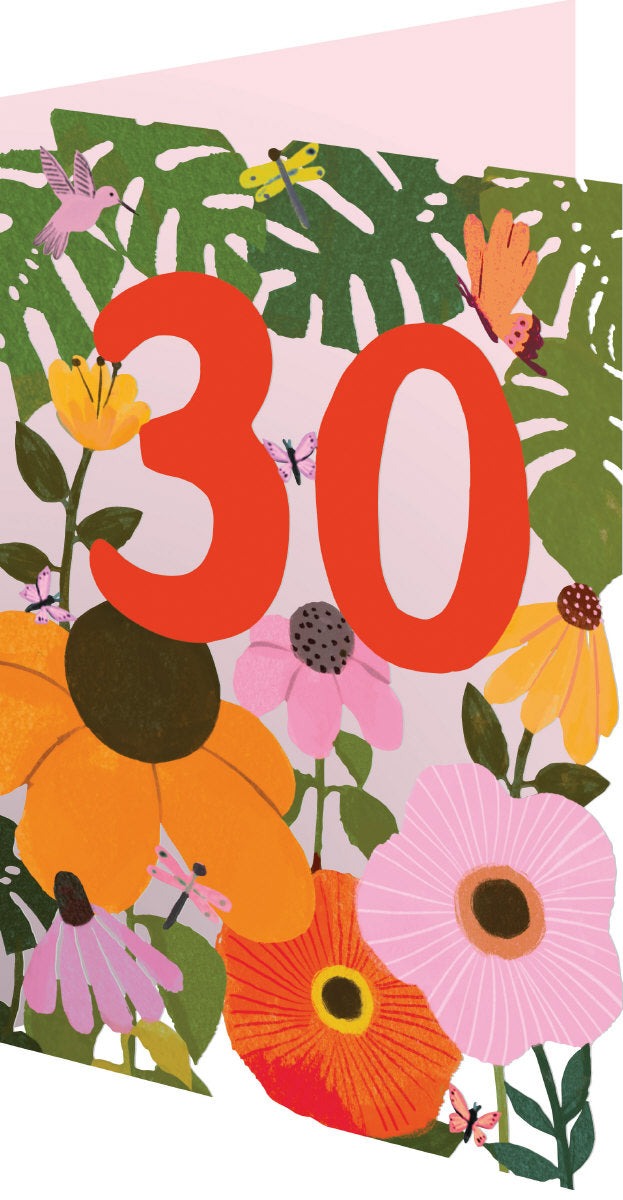 30 Florals on Pink Cut Out - Roger La Borde image 1