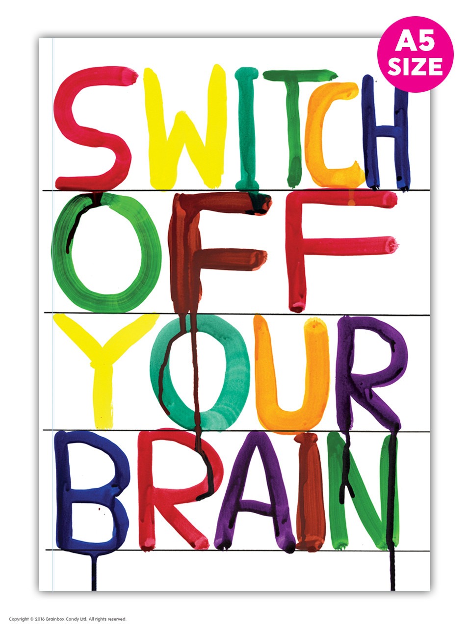 Switch Off Your Brain - Lined Notebook - Brainbox Candy image 1