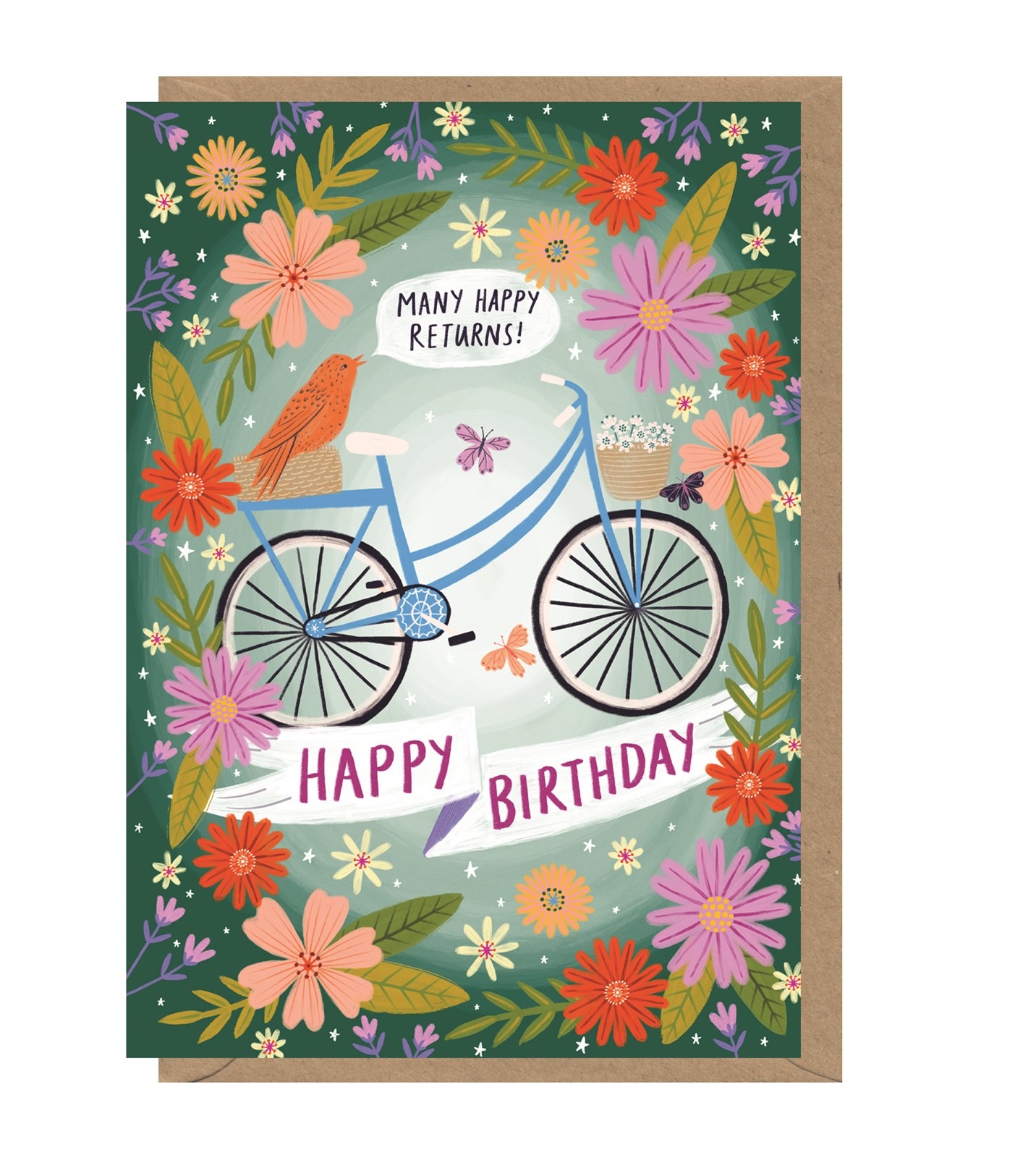 Many Happy Returns Bicycle Card - Earlybird Designs image 1