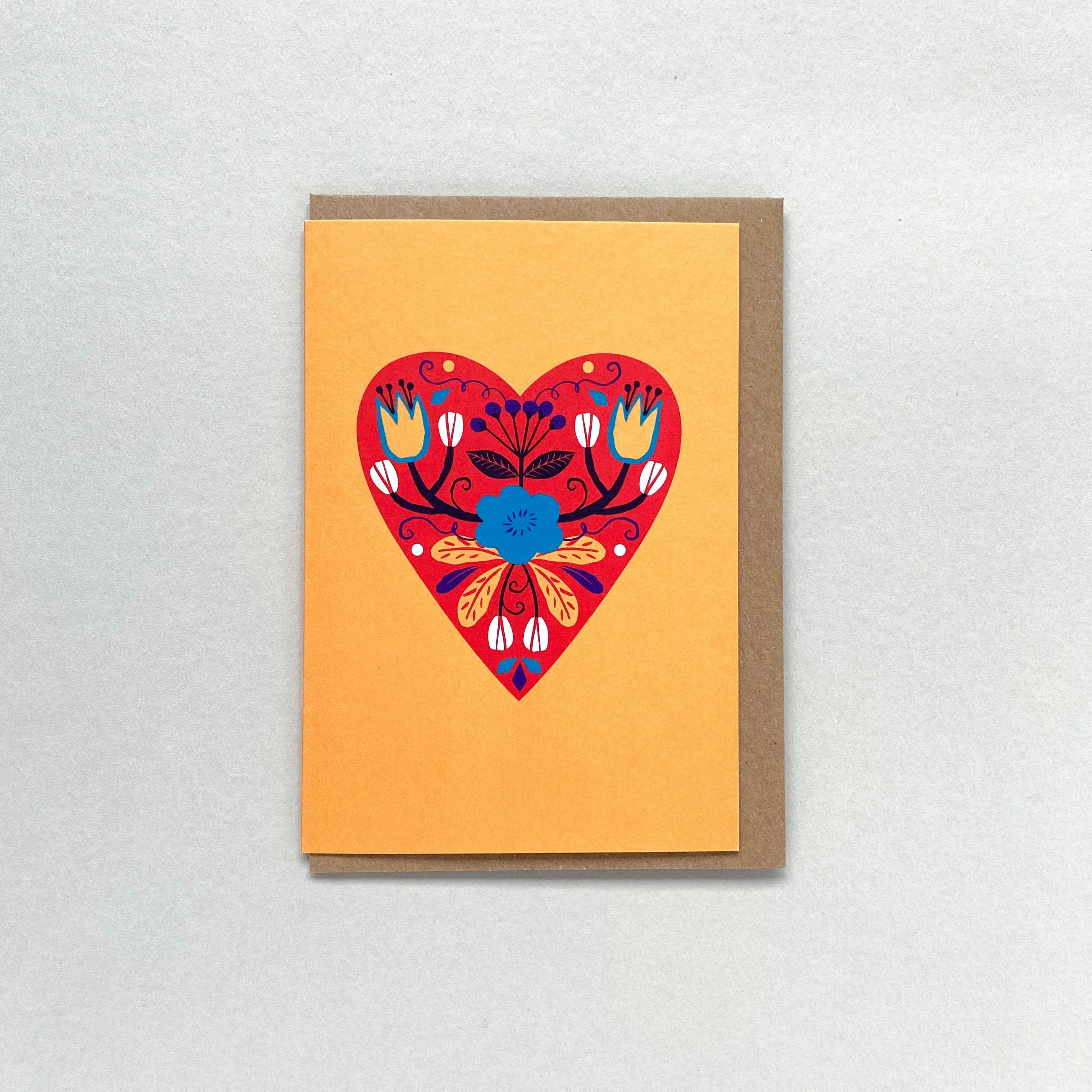 Folk Floral Bright Heart - Maggie Magoo Designs image 1