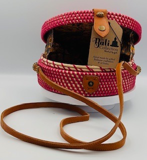 Rattan Cross Body - Shoulder Bags - Pink image 2