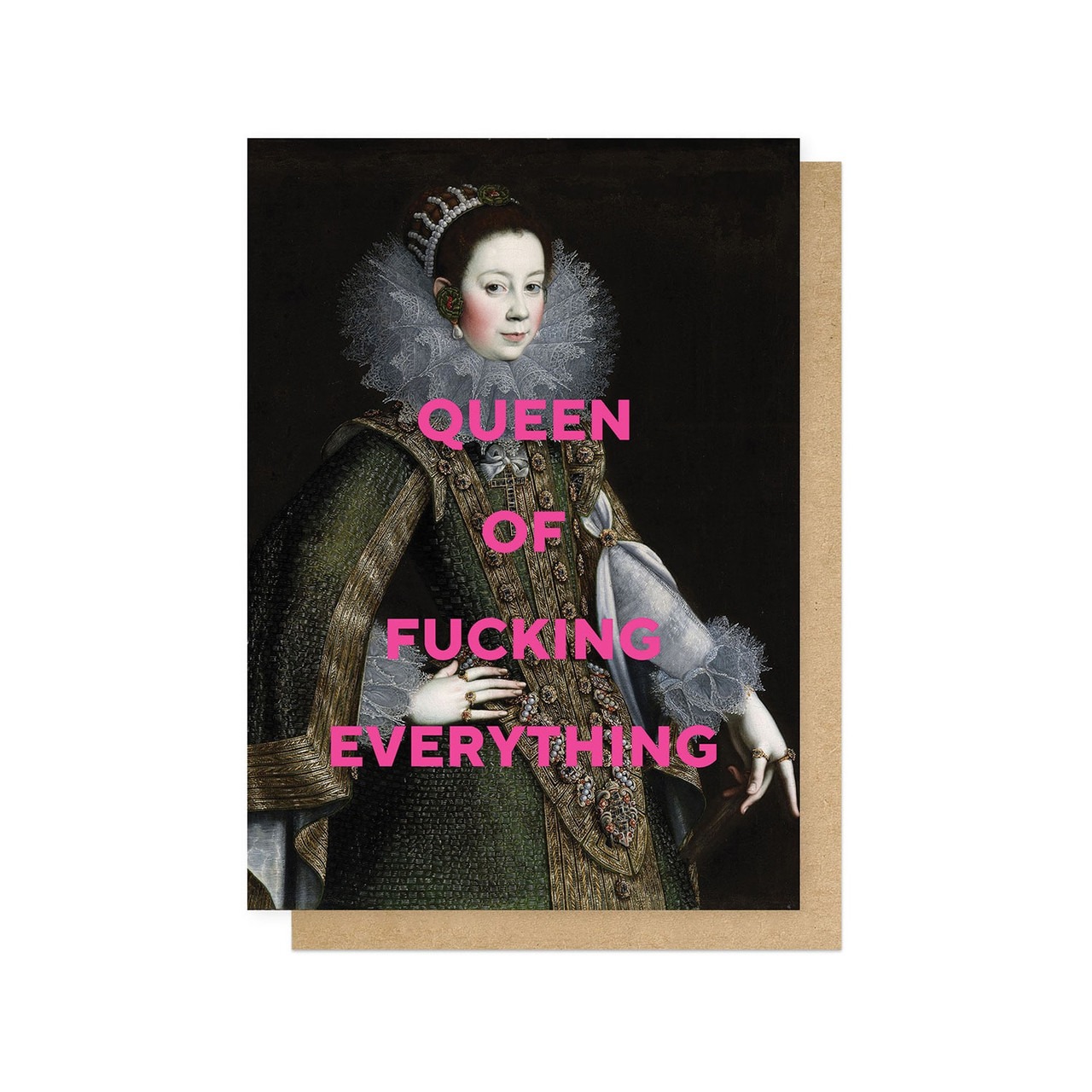 Queen Of Fucking Everything Greetings Card - East End Prints image 1