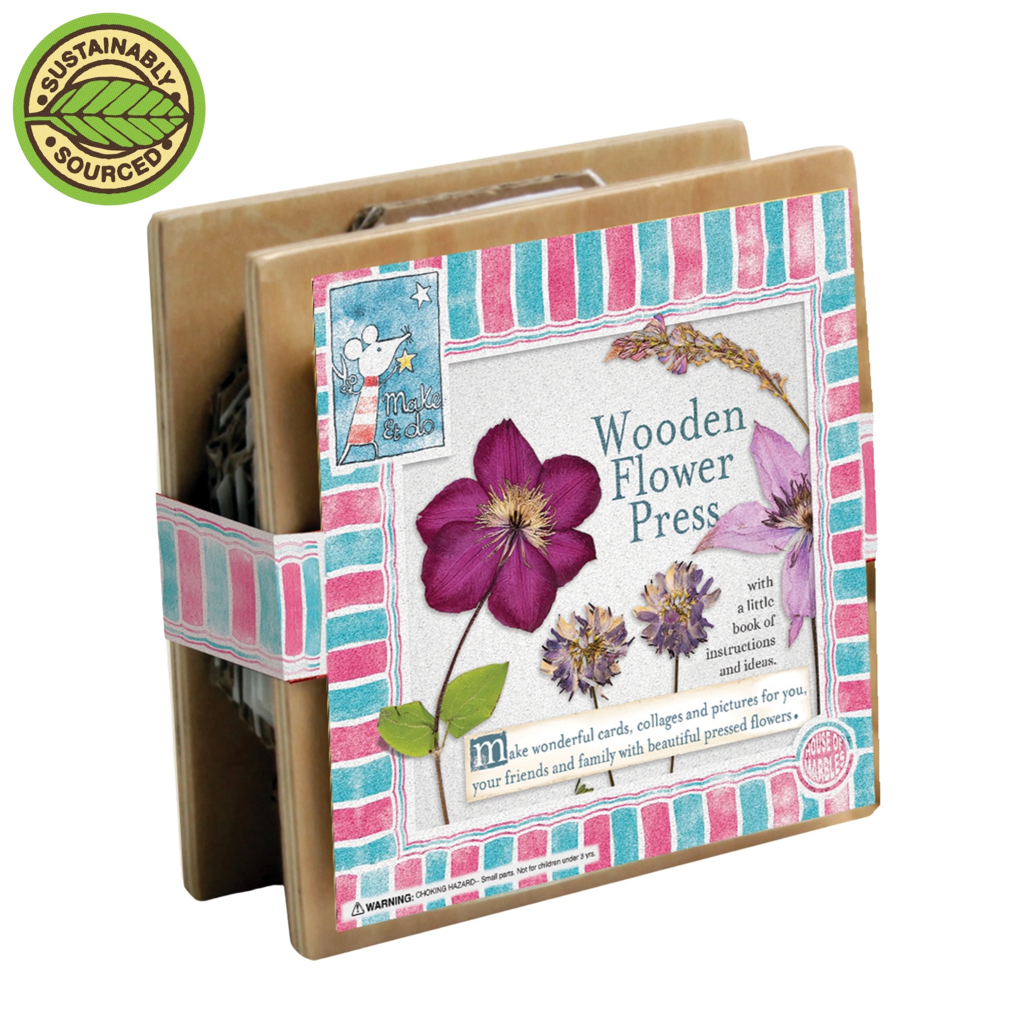 Mini Wooden Flower Press - House of Marbles image 1
