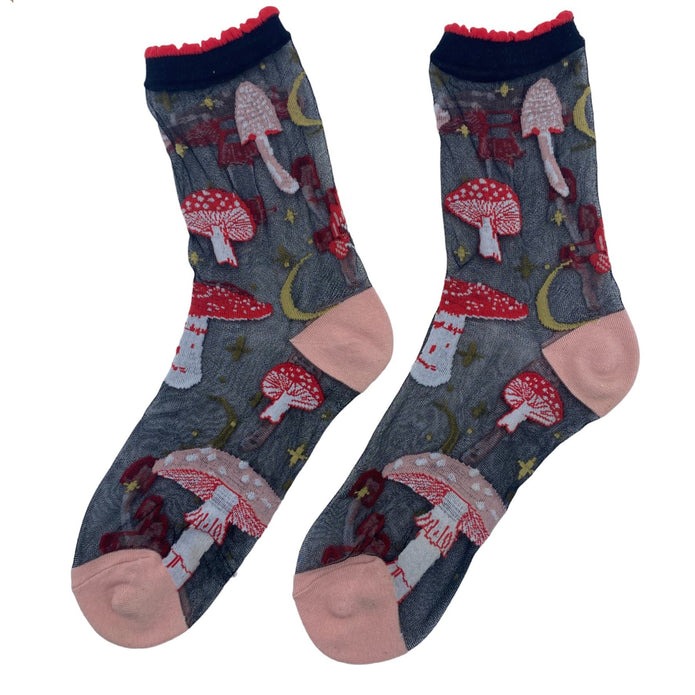 Forage Mushroom Sheer Socks - House of Disaster image 1