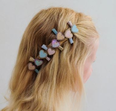 Hearts Hair Clips - Mimi & Lula image 1