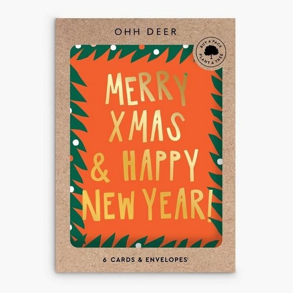 Merry Christmas Typographic Card Set - Ohh Deer image 1