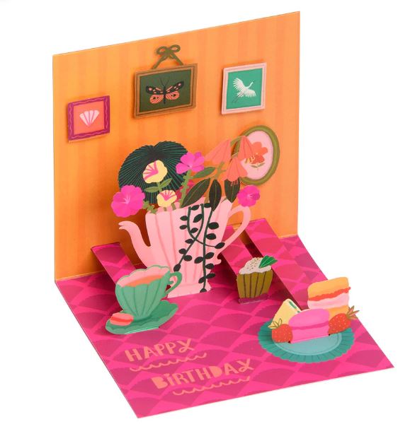 Teapot Vase Pop-Up Card - Ohh Deer image 1