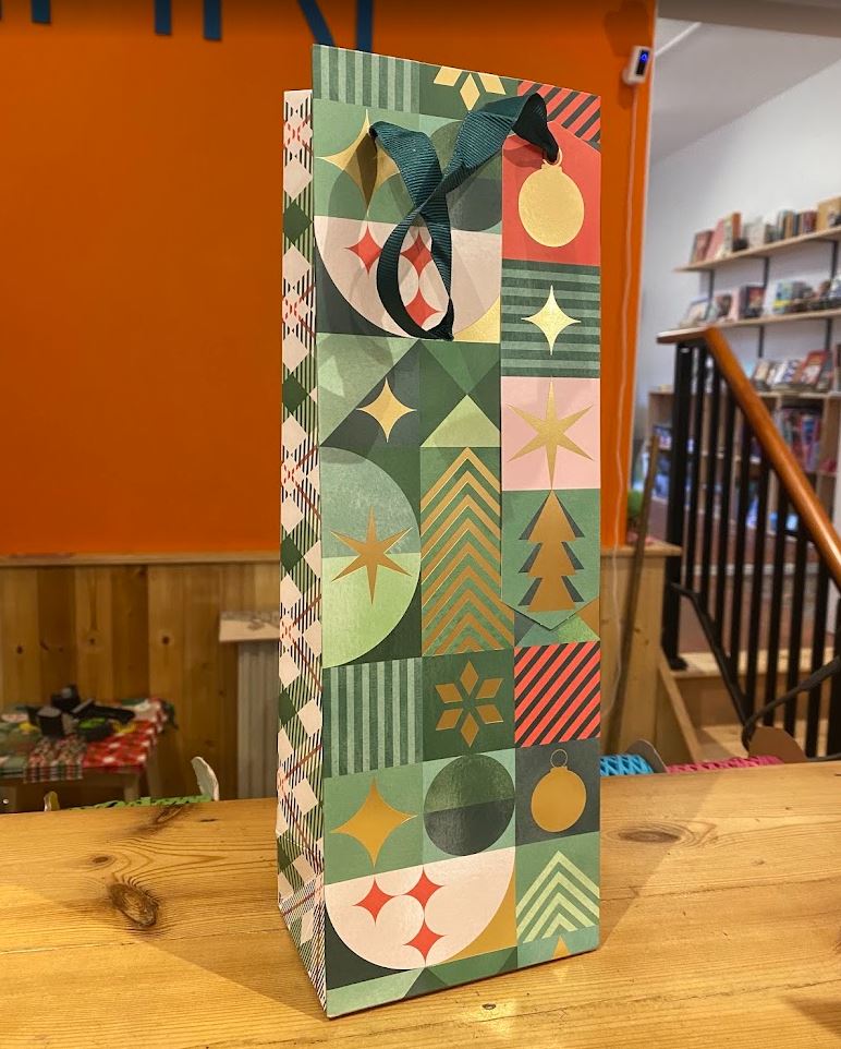 Abstract Christmas Bottle Bag - Artebene image 1