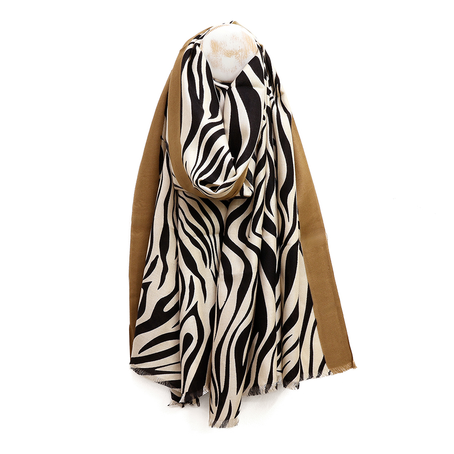 Zebra Print Scarf - POM 925 image 1