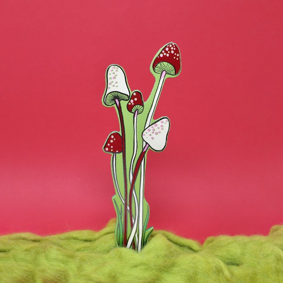 Mushroom Leather Bookmark - Ark Colour Design image 1