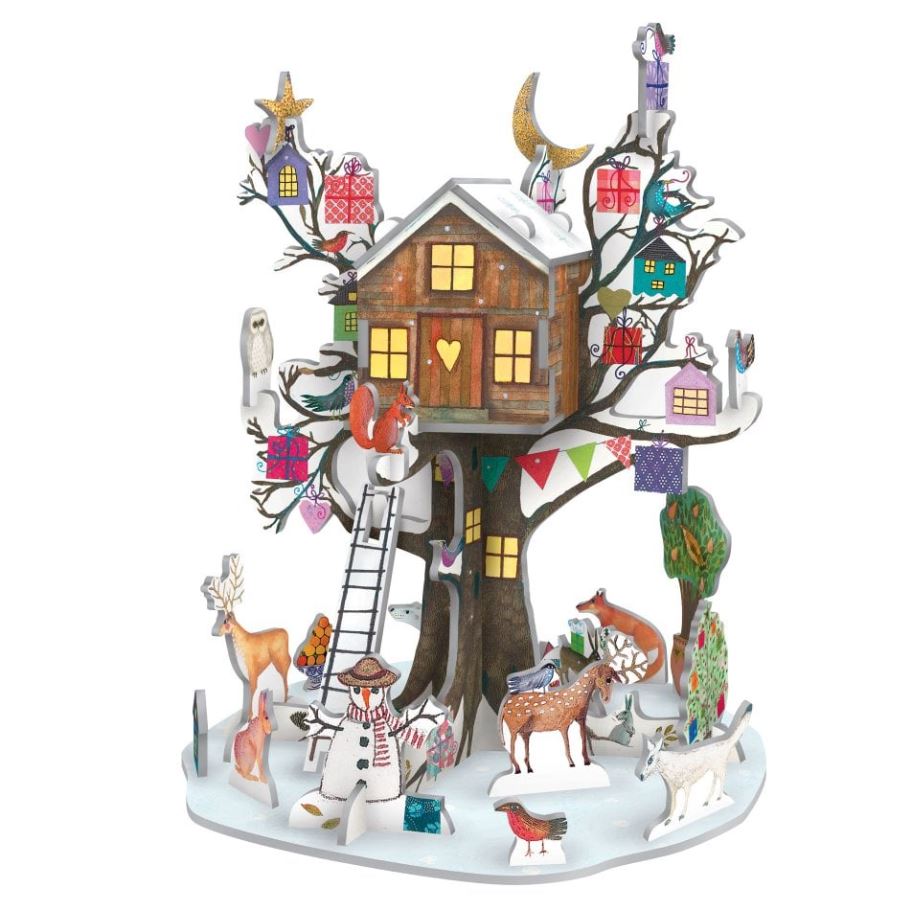 Christmas Treehouse  Small Pop & Slot Advent Calendar - Roger La Borde image 1