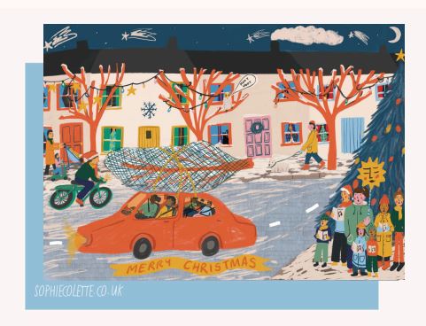 Carol Singing at Christmas Card - Sophie Colette image 1
