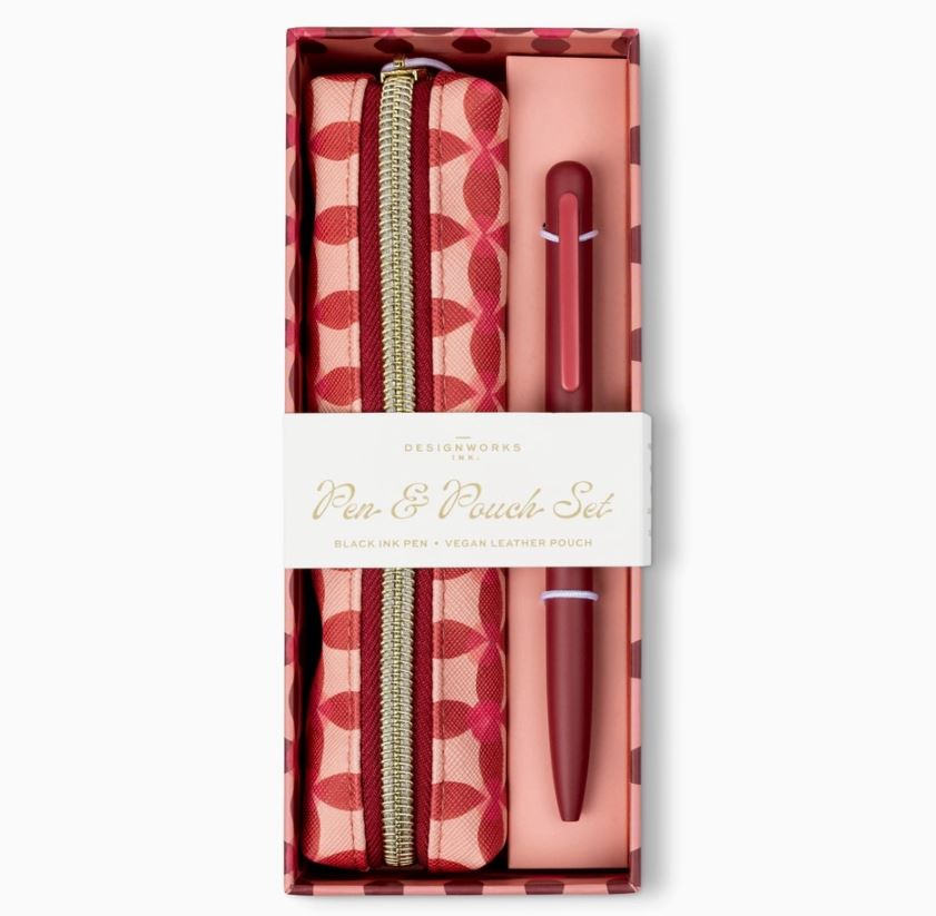 Designworks Ink Pen & Pouch Set Pinwheel Pink - Designworks Collective image 1