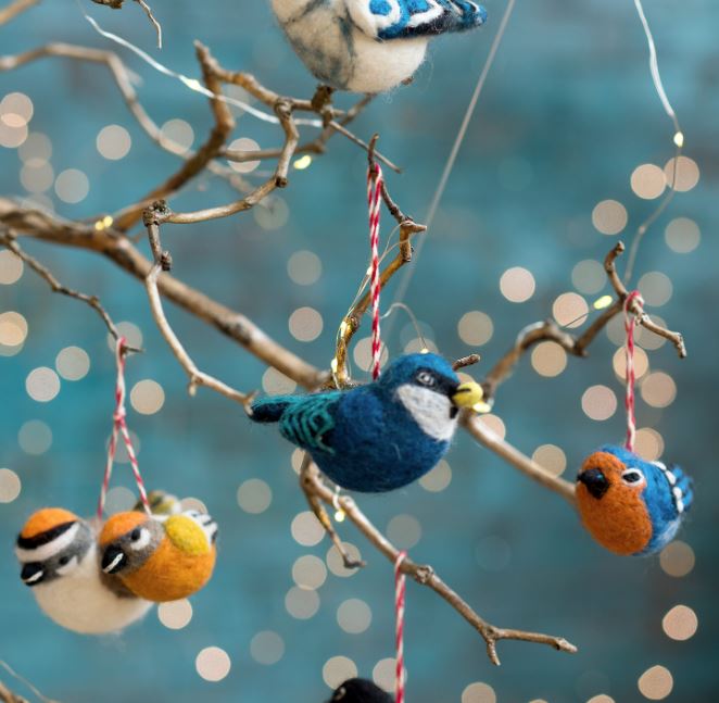 Felt Bird Decoration - Namaste image 1