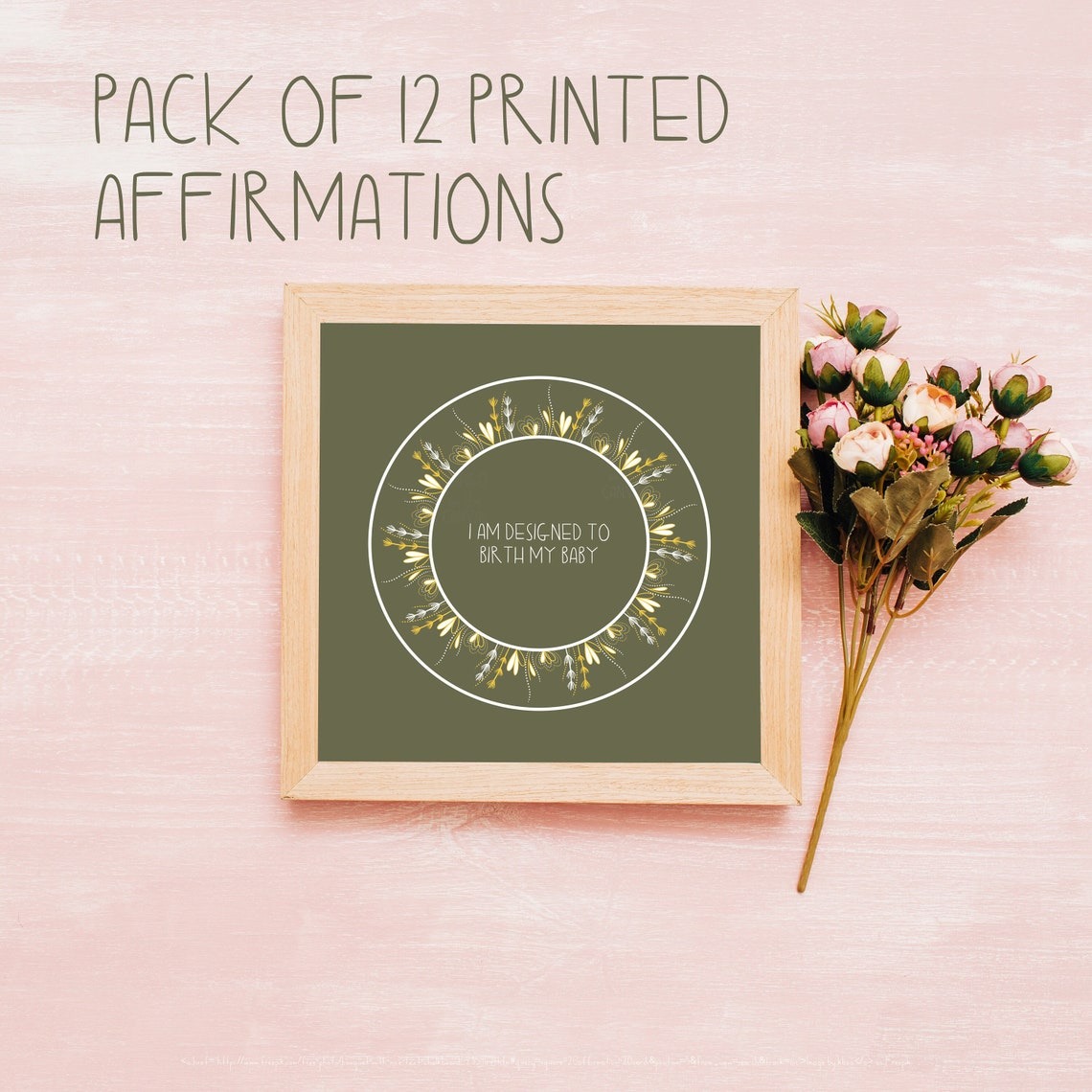 Mandala Birth Affirmation Cards image 1