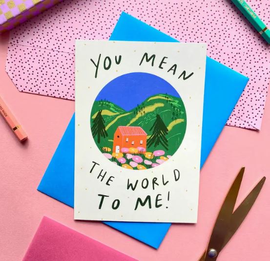 You Mean the World to Me Card - Kerrie Illustrates image 1