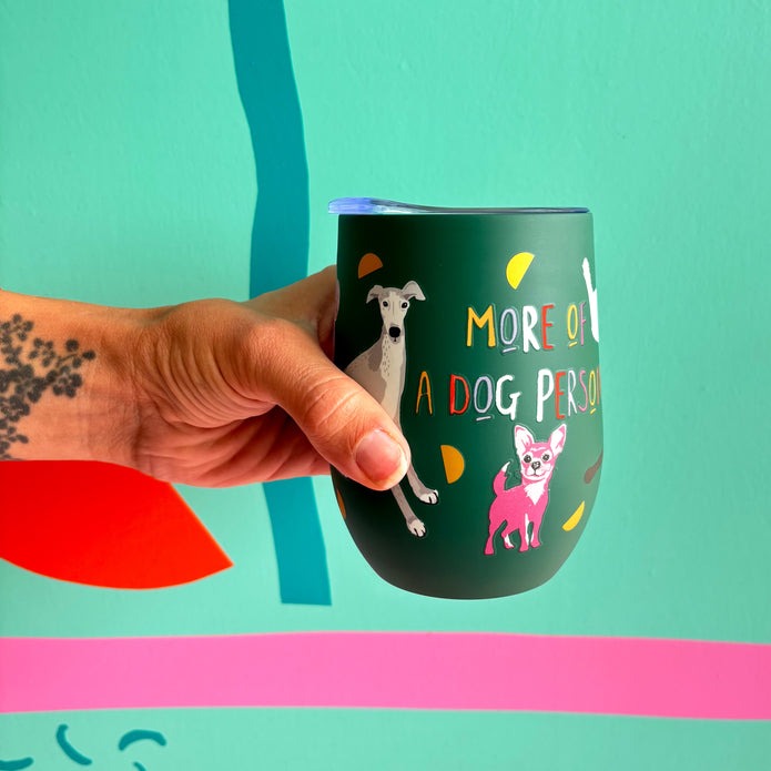 More of a Dog Person Thermal Cup Flask - House of Disaster image 1