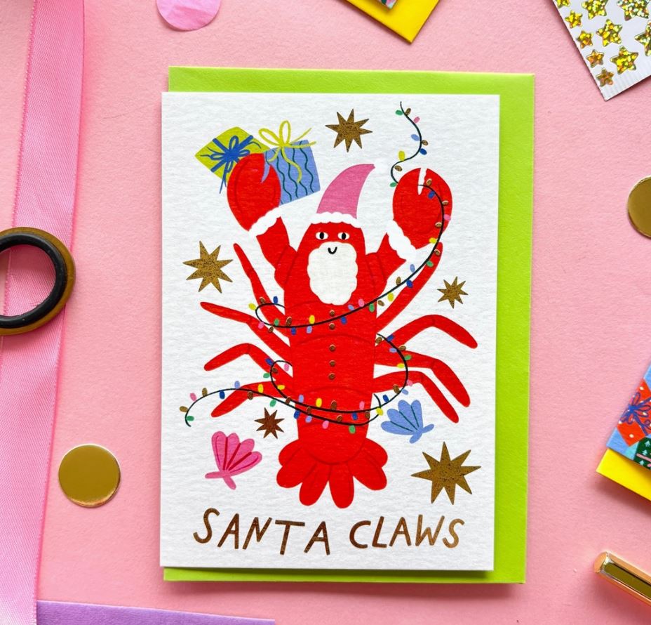 Santa Claws Card - Kerrie Illustrates image 1