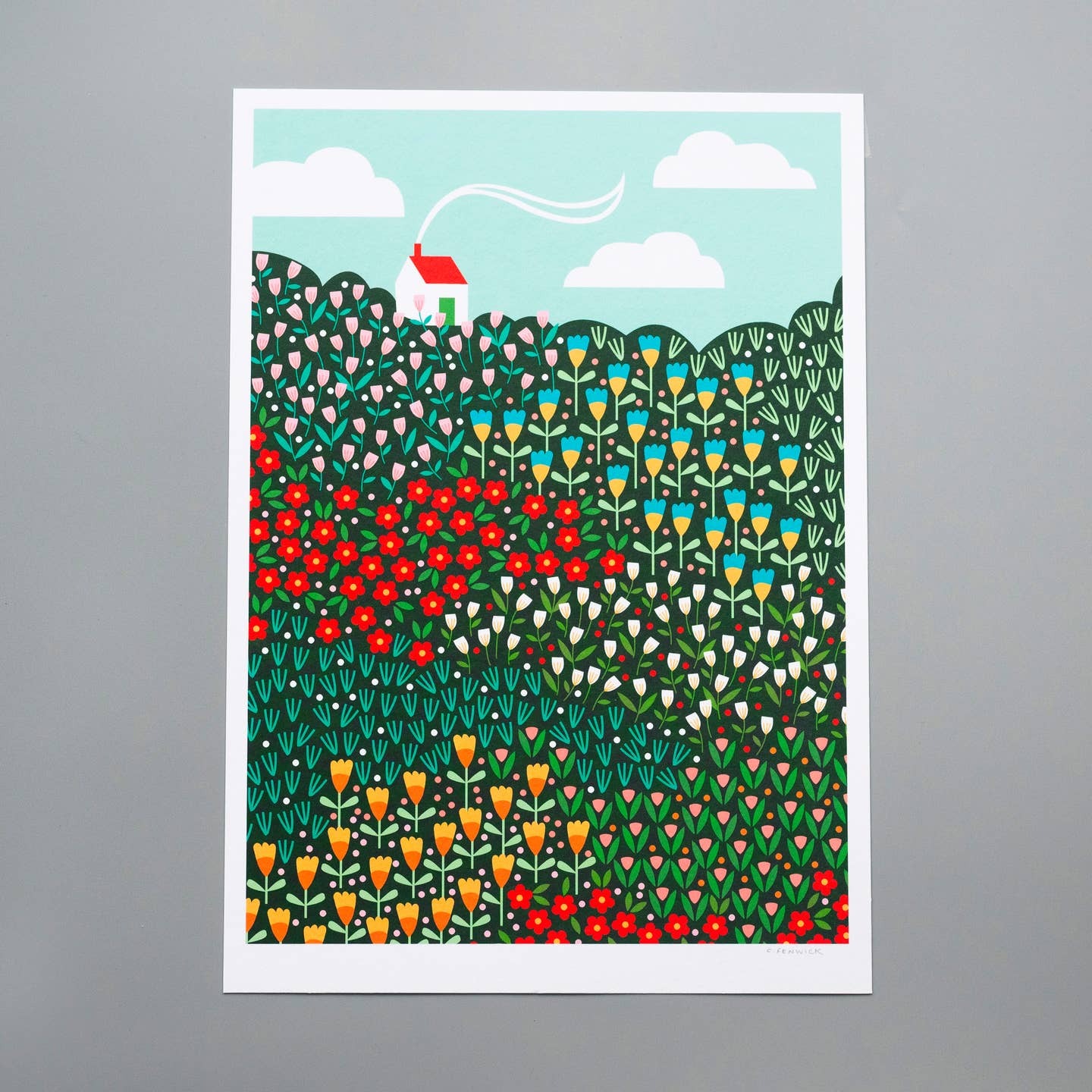 House On A Hill A4 Print - Maggie Magoo image 1