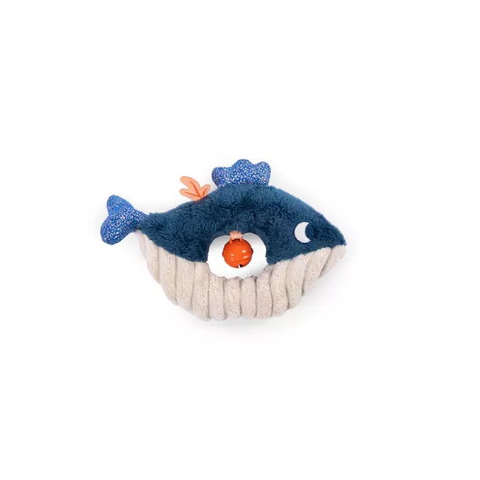 Whale Rattle With Bell - Moulin Roty - Moulin Roty image 1