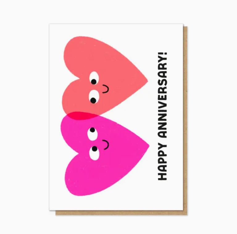 Happy Anniversary 2 Hearts Card - Stormy Knight image 1