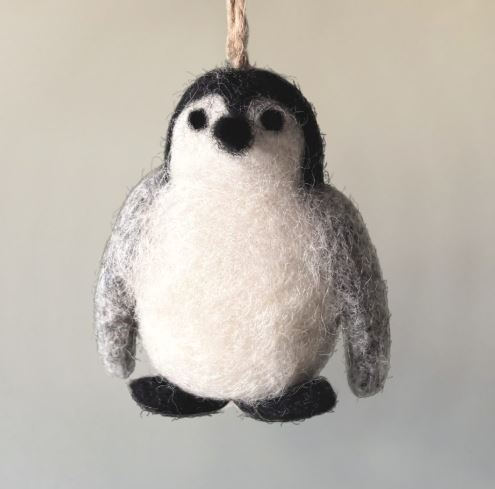 Felt Penguin Decoration - East of India image 1