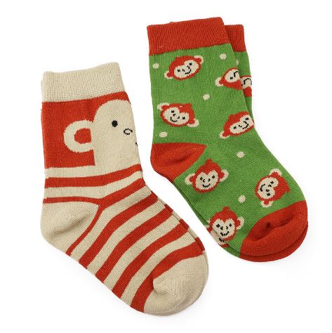 Set of 2 Monty Monkey Socks - POM 925 image 1